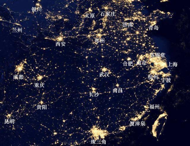 中国2020夜景卫星地图
