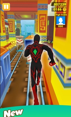 超级英雄奔跑地铁奔跑者
